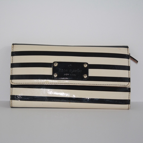 kate spade Handbags - Kate Spade wallet, black and white stripe